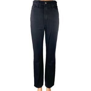 Abercrombie & Fitch 90's Straight Black Ultra High Rise Denim Jeans Pants Sz 25